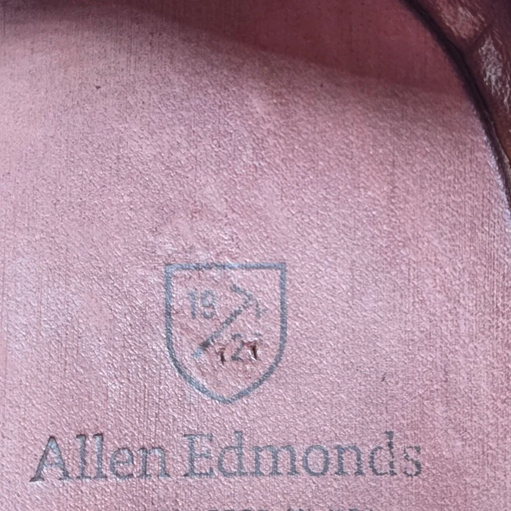 Allen Edmonds Shoes Mens Size 15 Brown Derby Ashton Leather Dress Made In USA